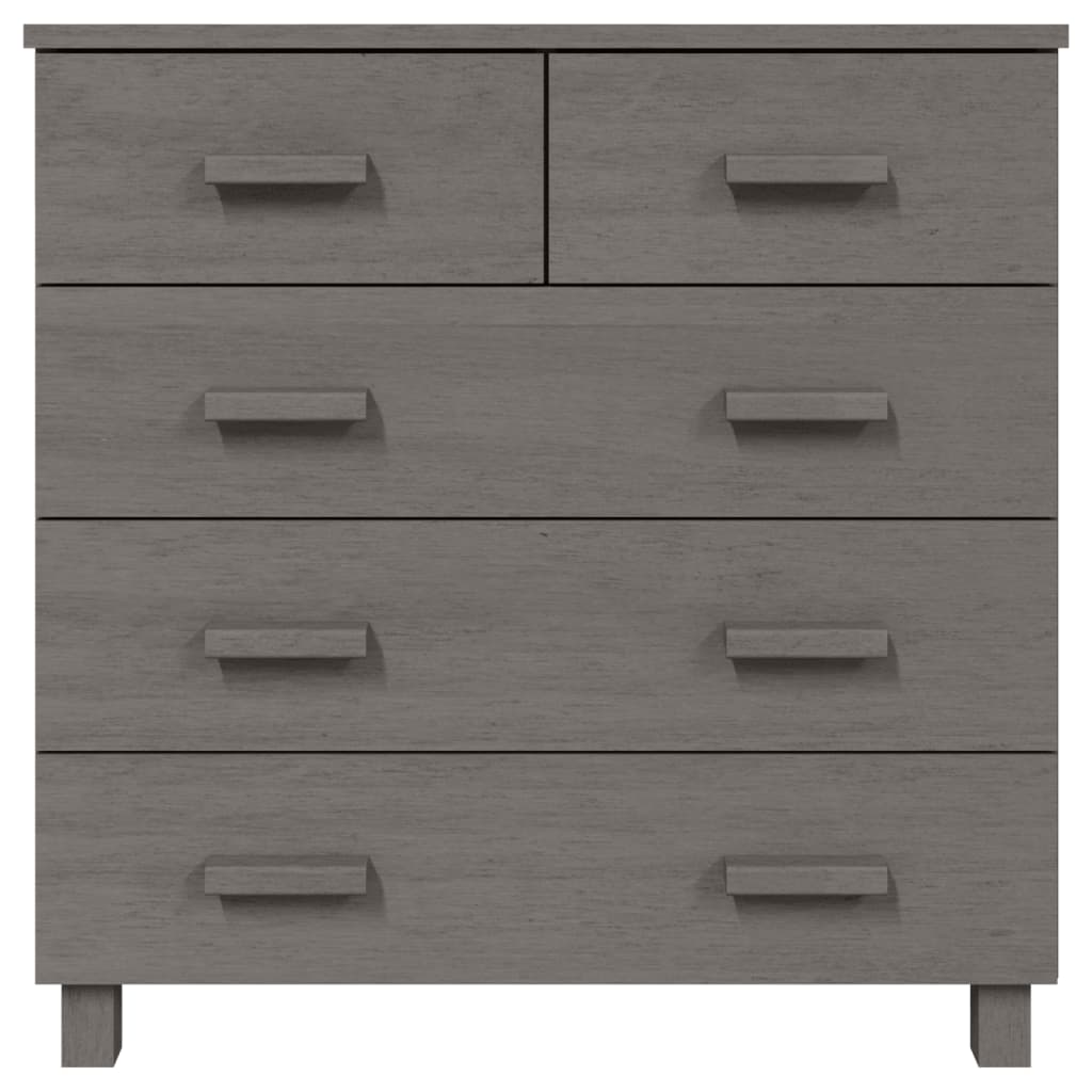 Credenza Grigio Chiaro 79x40x80 cm in Legno Massello di Pino cod mxl 19875