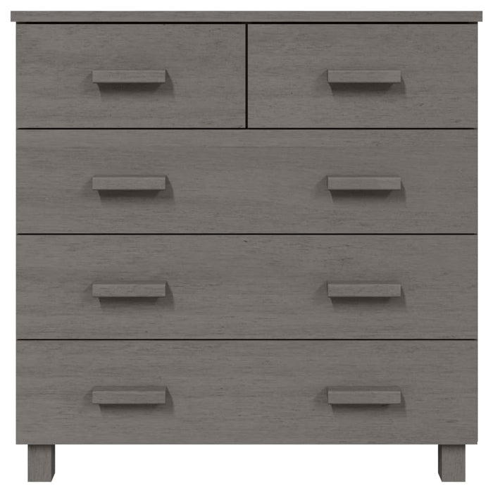 Credenza Grigio Chiaro 79x40x80 cm in Legno Massello di Pino cod mxl 19875