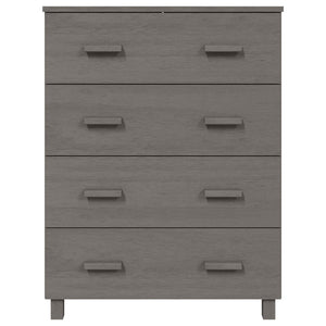 Credenza Grigio Chiaro 79x40x103,5 cm in Legno Massello di Pino