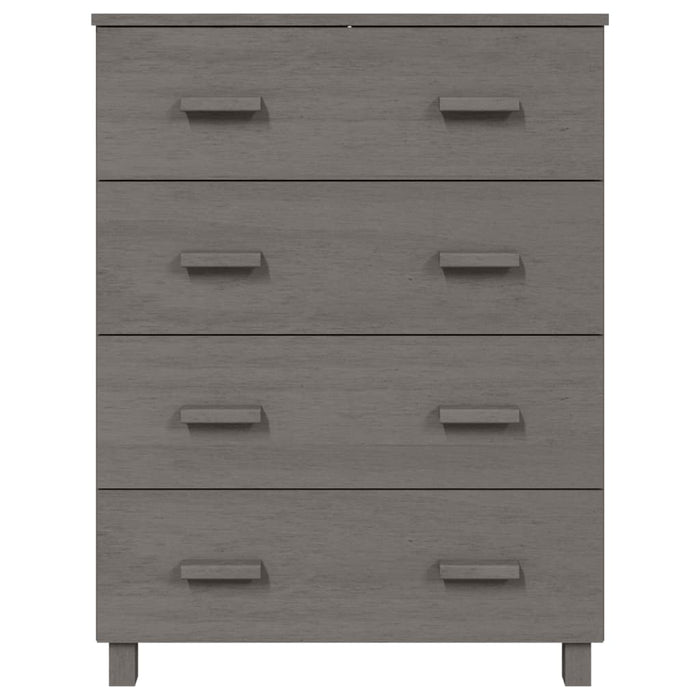 Credenza Grigio Chiaro 79x40x103,5 cm in Legno Massello di Pino