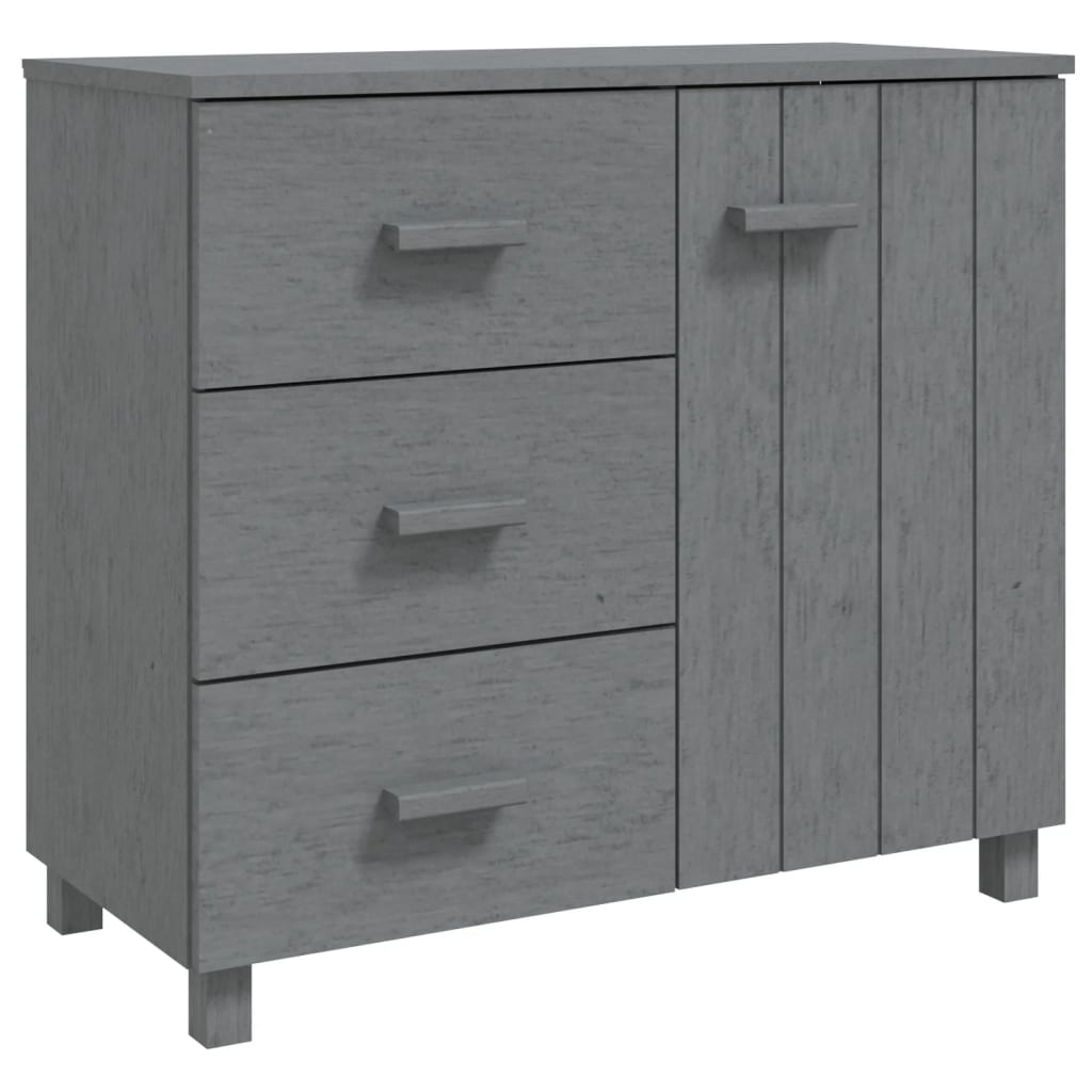 Credenza Grigio Scuro 90x40x80 cm in Legno Massello di Pino cod mxl 14110