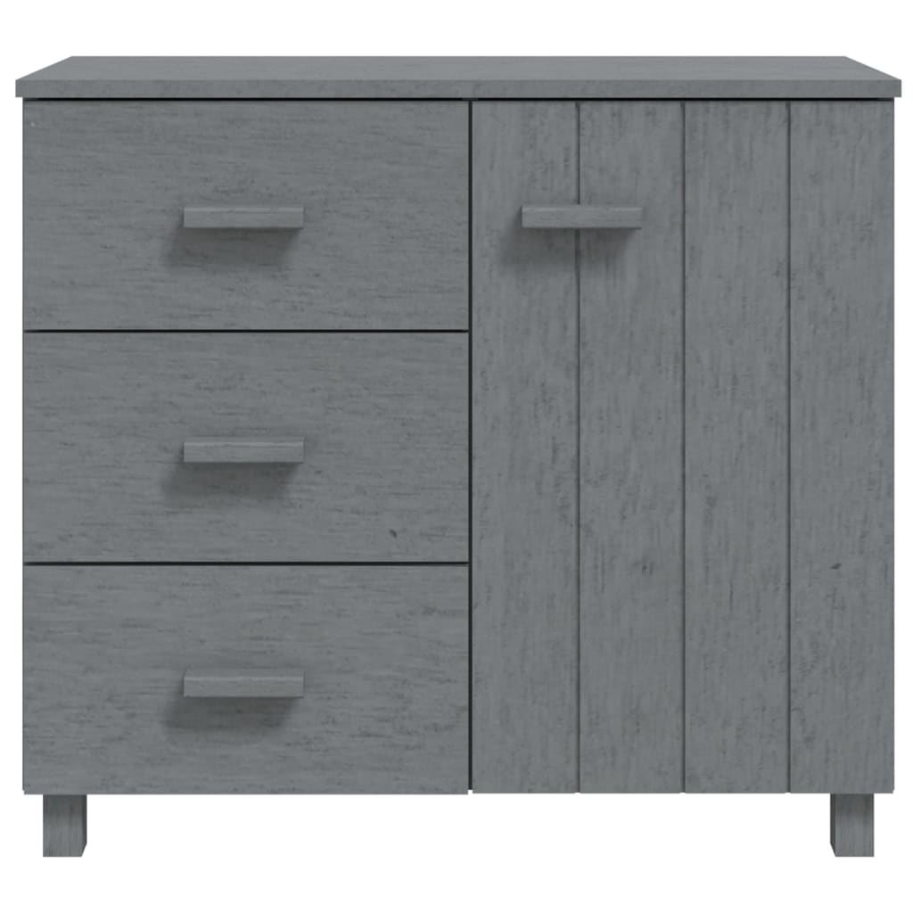 Credenza Grigio Scuro 90x40x80 cm in Legno Massello di Pino cod mxl 14110