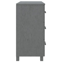 Credenza Grigio Scuro 90x40x80 cm in Legno Massello di Pino cod mxl 14110