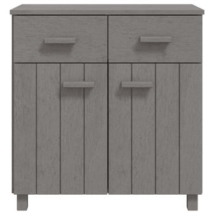 Credenza HAMAR Grigio Chiaro 79x40x80 cm Legno Massello di Pino 340439