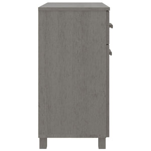 Credenza HAMAR Grigio Chiaro 79x40x80 cm Legno Massello di Pino 340439