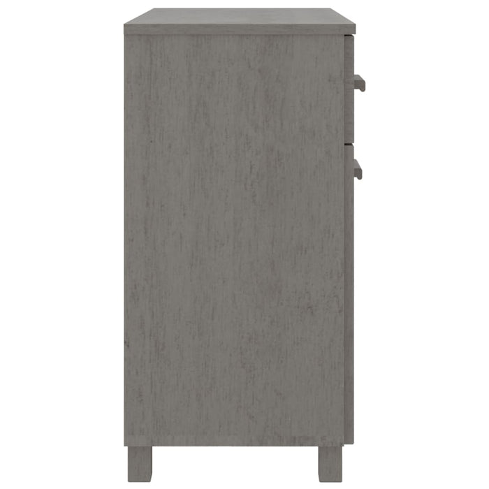 Credenza HAMAR Grigio Chiaro 79x40x80 cm Legno Massello di Pino 340439