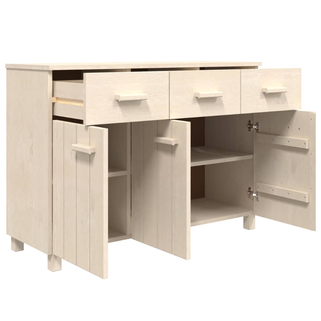 Credenza HAMAR Miele 113x40x80 cm in Legno Massello di Pino 340440