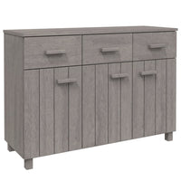 Credenza HAMAR Grigio Chiaro 113x40x80cm Legno Massello di Pino 340443