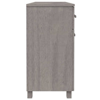 Credenza HAMAR Grigio Chiaro 113x40x80cm Legno Massello di Pino 340443