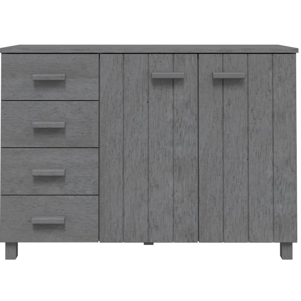 Credenza HAMAR Grigio Scuro 113x40x80 cm Legno Massello di Pino 340446