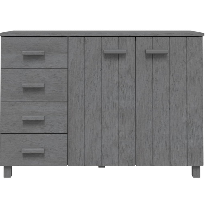 Credenza HAMAR Grigio Scuro 113x40x80 cm Legno Massello di Pino 340446