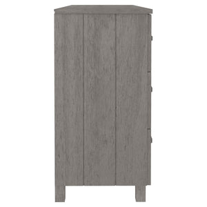 Credenza HAMAR Grigio Chiaro 113x40x80cm Legno Massello di Pino 340451