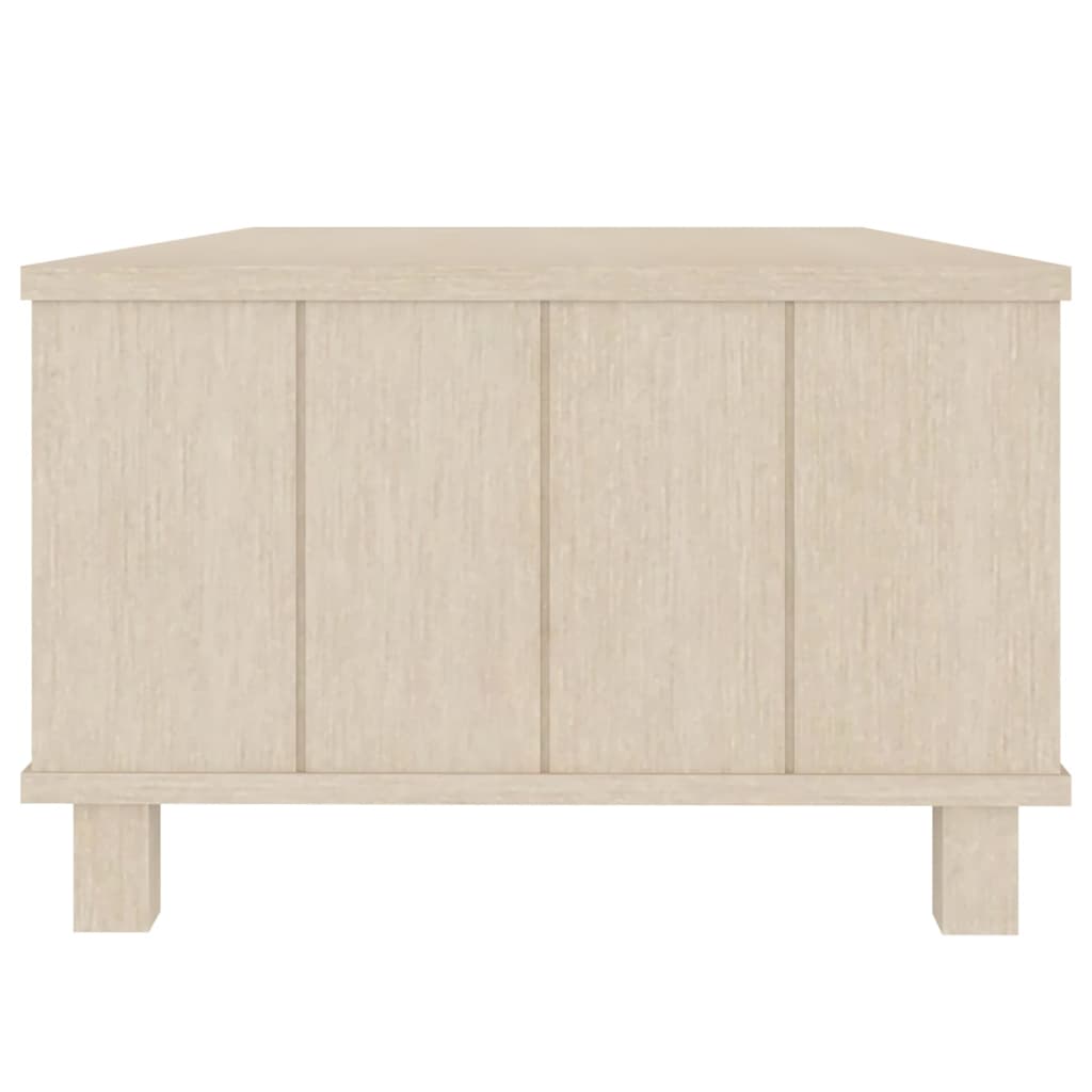 Tavolino da Salotto Miele 100x55x35 cm Legno Massello di Pino