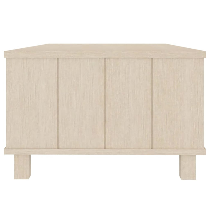 Tavolino da Salotto Miele 100x55x35 cm Legno Massello di Pino