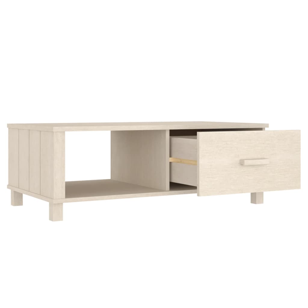 Tavolino da Salotto Miele 100x55x35 cm Legno Massello di Pino