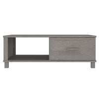 Tavolino Grigio Chiaro 100x55x35 cm in Legno Massello di Pino