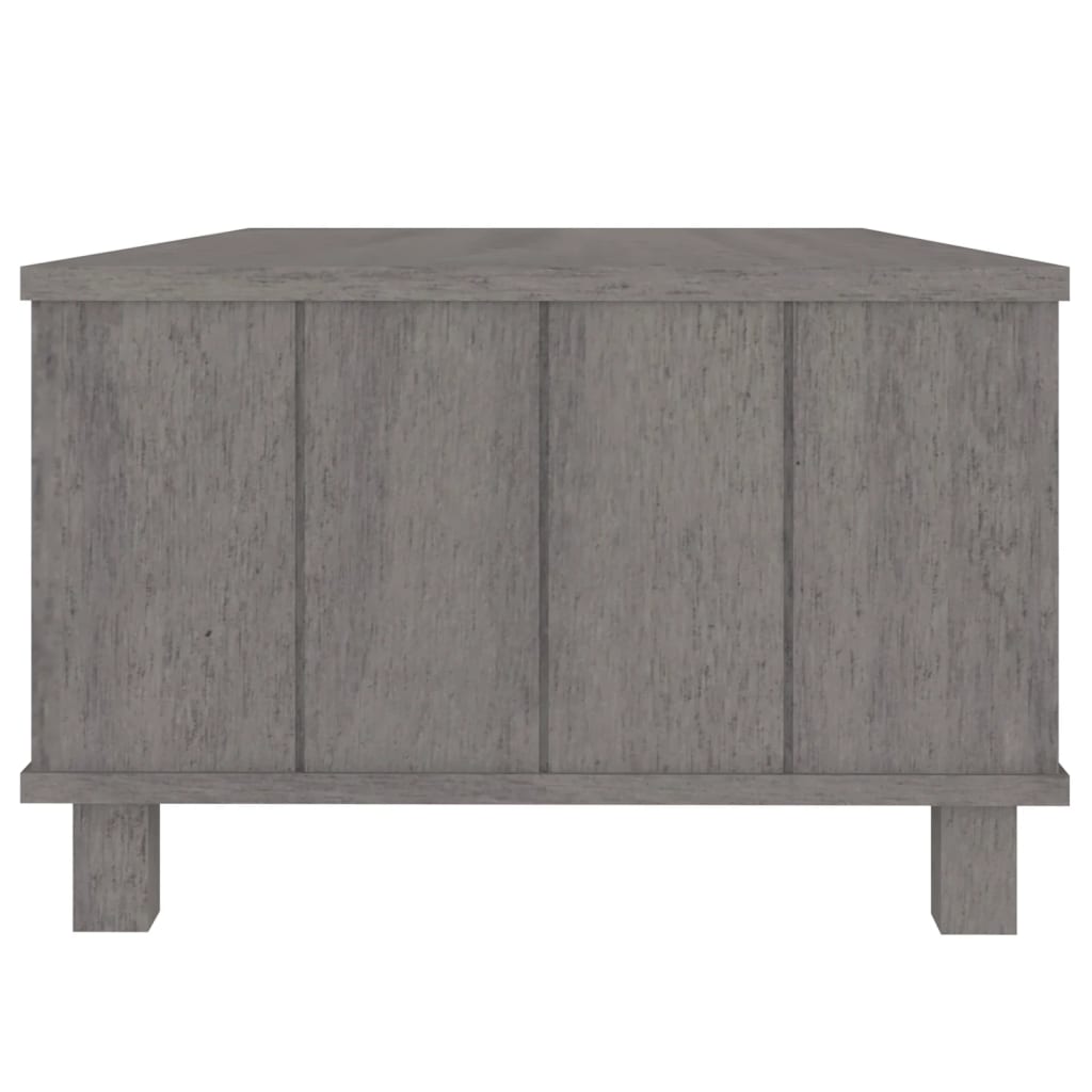 Tavolino Grigio Chiaro 100x55x35 cm in Legno Massello di Pino