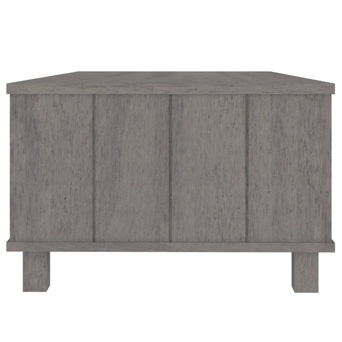 Tavolino Grigio Chiaro 100x55x35 cm in Legno Massello di Pino