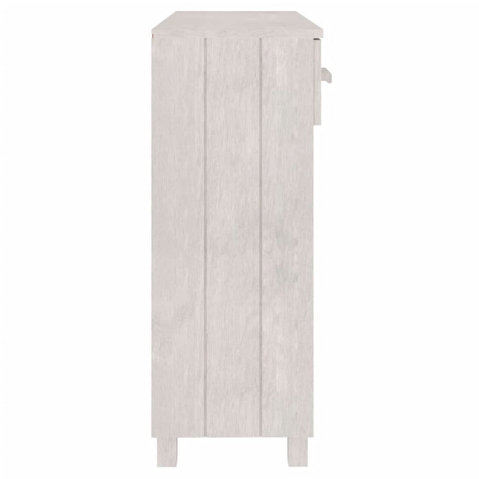 Tavolo Consolle Bianco 90x35x90 cm Legno Massello di Pino