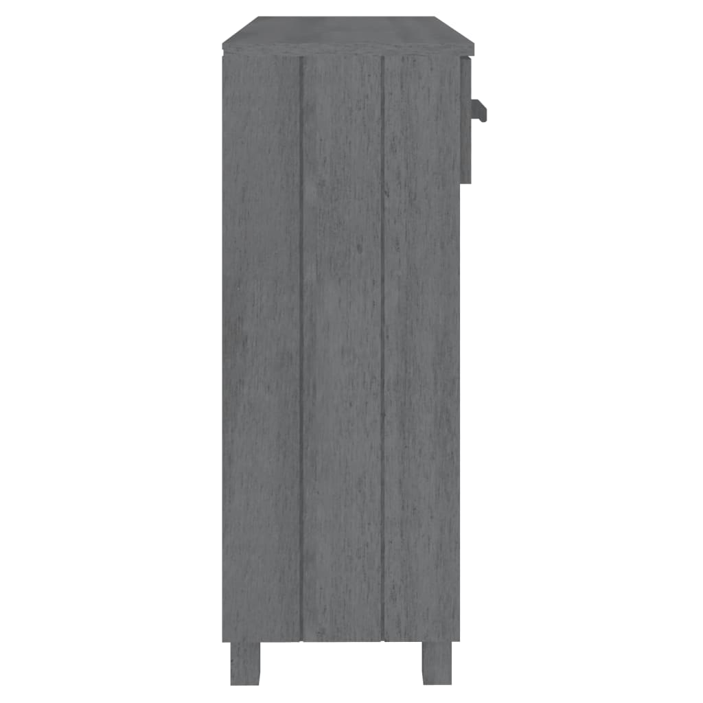 Consolle HAMAR Grigio Scuro 90x35x90 cm Legno Massello di Pino 340466