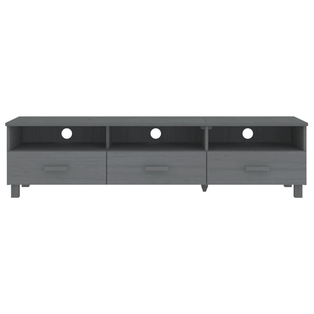 Mobile TV HAMAR Grigio Scuro 158x40x40 cm in Legno di Pino 340474