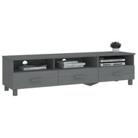 Mobile TV HAMAR Grigio Scuro 158x40x40 cm in Legno di Pino 340474