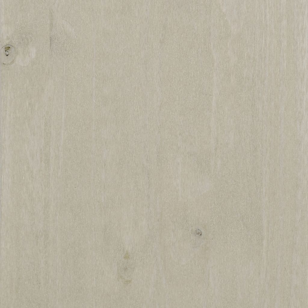 Armadio HAMAR Bianco 89x50x180 cm in Legno Massello di Pino 340481