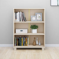 Libreria Marrone Miele 85x35x112 cm in Legno Massello di Pino