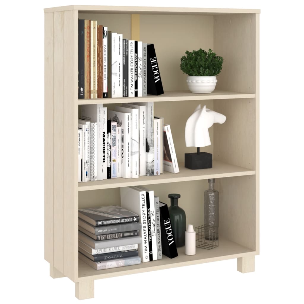 Libreria Marrone Miele 85x35x112 cm in Legno Massello di Pino