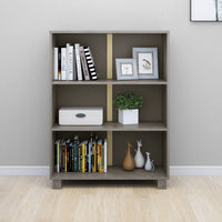 Libreria Grigio Chiaro 85 x 35 x 112 cm Legno Massello di Pino