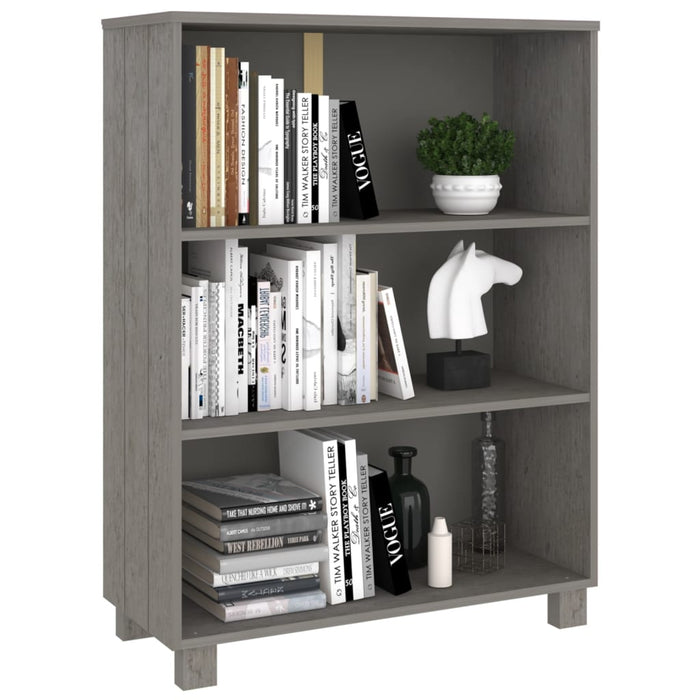 Libreria Grigio Chiaro 85 x 35 x 112 cm Legno Massello di Pino