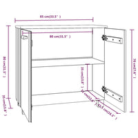 Credenza Miele 85x35x80 cm in Legno Massello di Pino cod mxl 5620