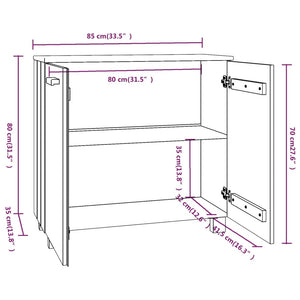 Credenza Miele 85x35x80 cm in Legno Massello di Pino cod mxl 5620