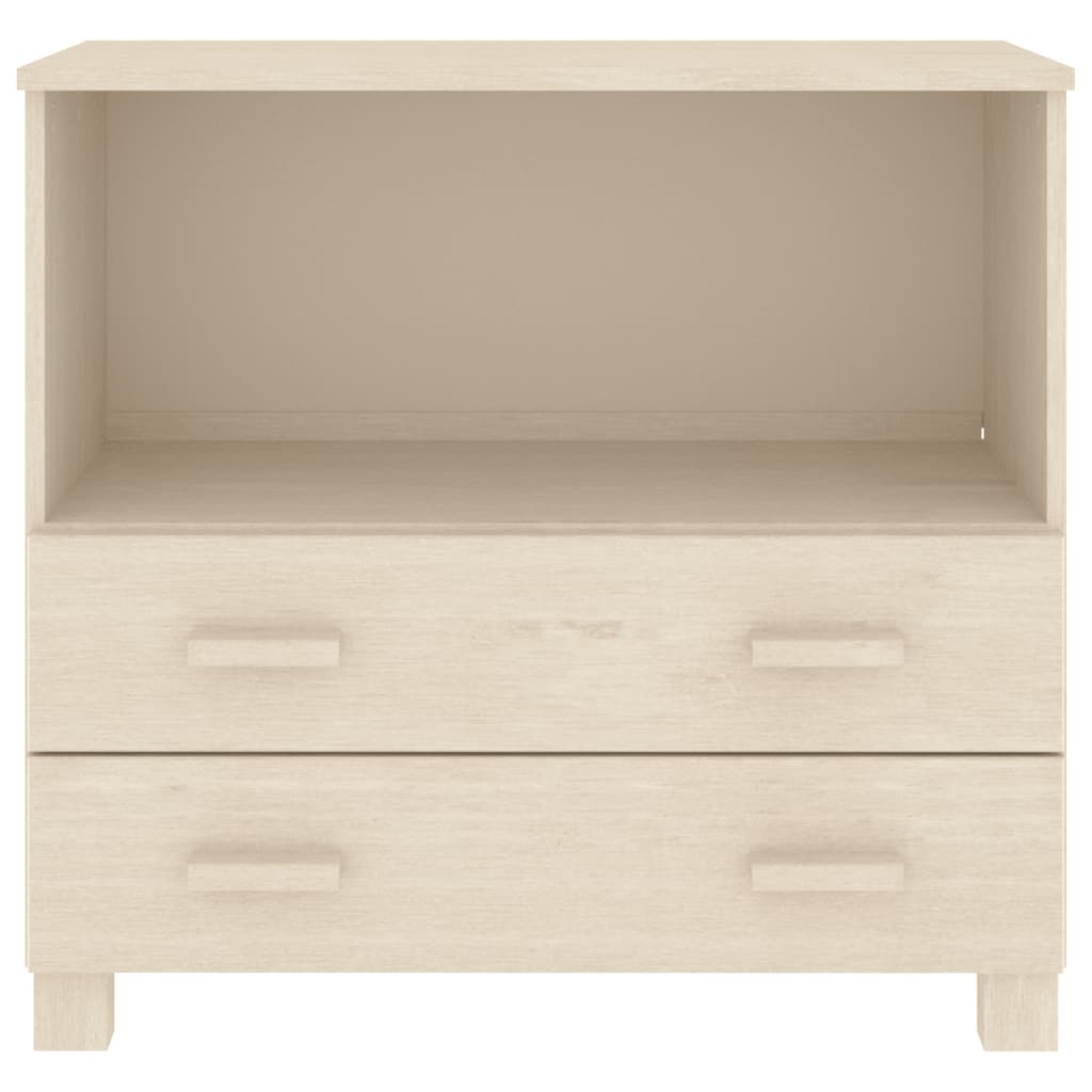 Credenza HAMAR Miele 85x35x80 cm in Legno Massello di Pino 340496