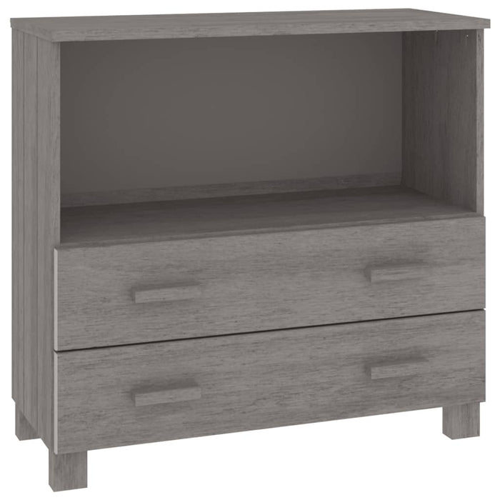 Credenza Grigio Chiaro 85x35x80 cm in Legno Massello di Pino cod mxl 26186