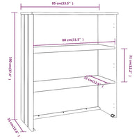 Scaffale per Credenza Marrone Miele 85x35x100 cm Legno di Pino