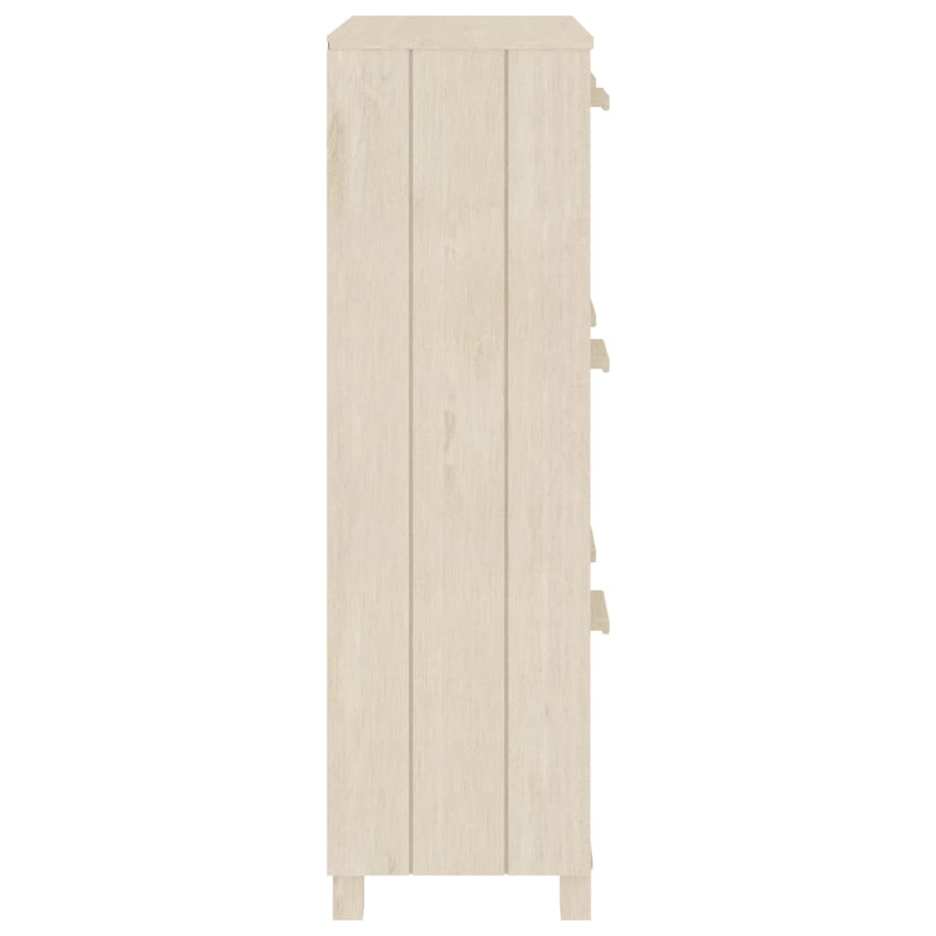 Scarpiera HAMAR Miele 59,5x35x117 cm in Legno Massello di Pino 340512