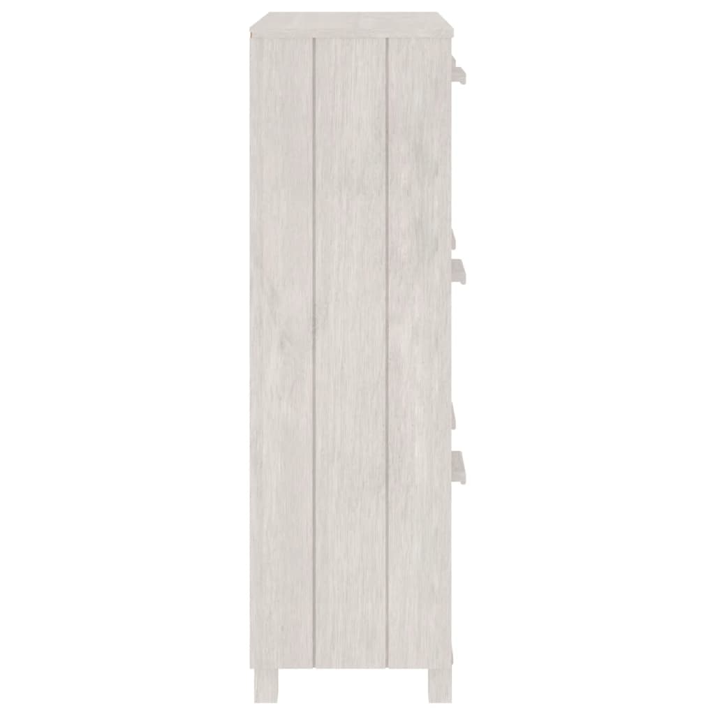 Scarpiera Bianca 59,5x35x117 cm in Legno Massello di Pino cod mxl 46710