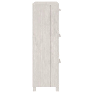 Scarpiera Bianca 59,5x35x117 cm in Legno Massello di Pino cod mxl 46710