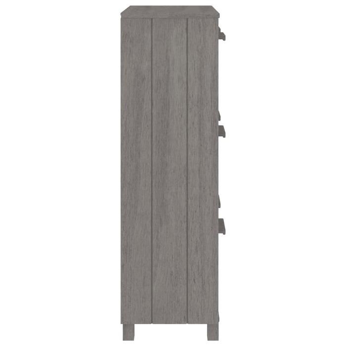 Scarpiera Grigio Chiaro 59,5x35x117 cm Legno Massello di Pino