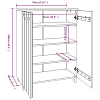 Scarpiera Miele 85x40x108 cm in Legno Massello di Pino cod mxl 46350