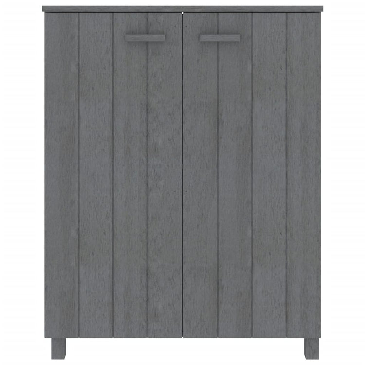 Scarpiera in Grigio Scuro 85x40x108 cm Legno Massello di Pino