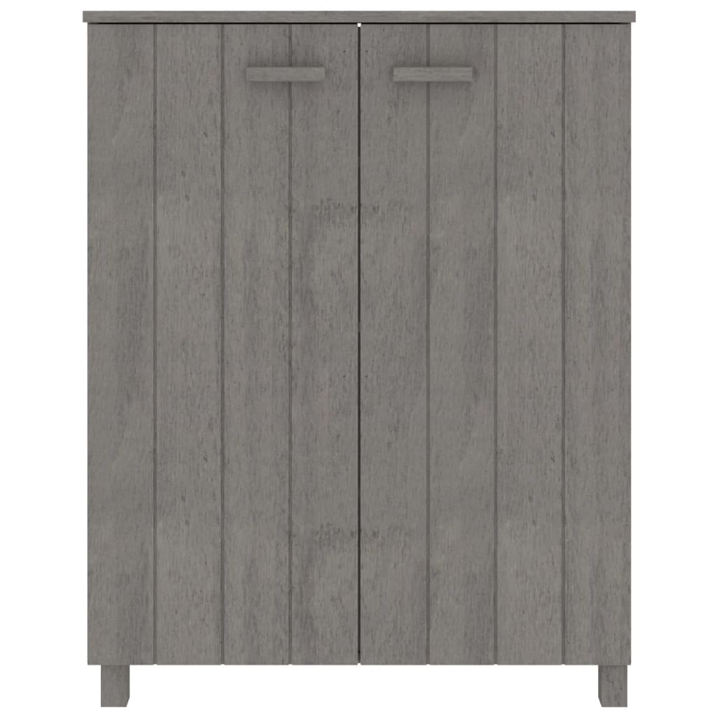 Scarpiera in Grigio Chiaro 85x40x108 cm Legno Massello di Pino cod mxl 50163