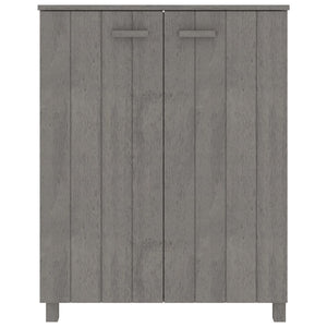 Scarpiera in Grigio Chiaro 85x40x108 cm Legno Massello di Pino cod mxl 50163