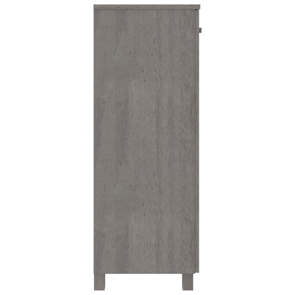 Scarpiera in Grigio Chiaro 85x40x108 cm Legno Massello di Pino cod mxl 50163