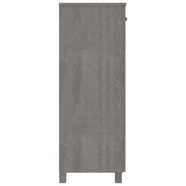 Scarpiera in Grigio Chiaro 85x40x108 cm Legno Massello di Pino cod mxl 50163