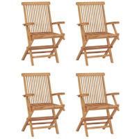 Set da Pranzo Pieghevole per Esterni 5pz Legno Massello di Teak 3096572