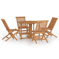 Set da Pranzo Pieghevole per Esterni 5pz Legno Massello di Teak cod mxl 40032