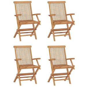 Set da Pranzo Pieghevole per Esterni 5pz Legno Massello di Teak cod mxl 44406