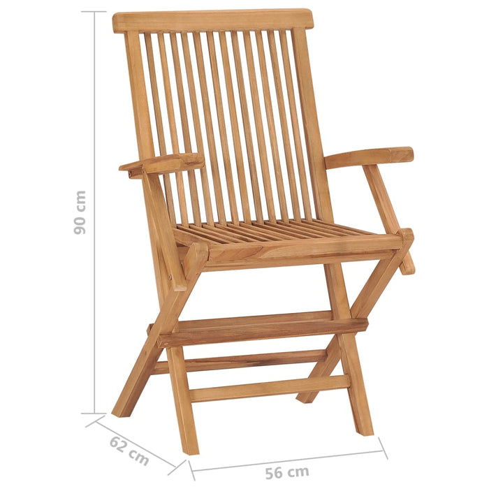 Sedie da Giardino Pieghevoli 8 pz in Legno Massello di Teak